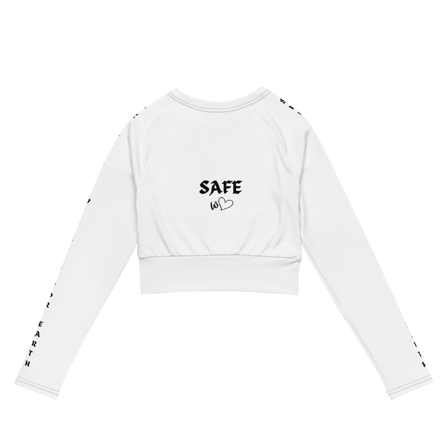 Recycled long-sleeve crop top