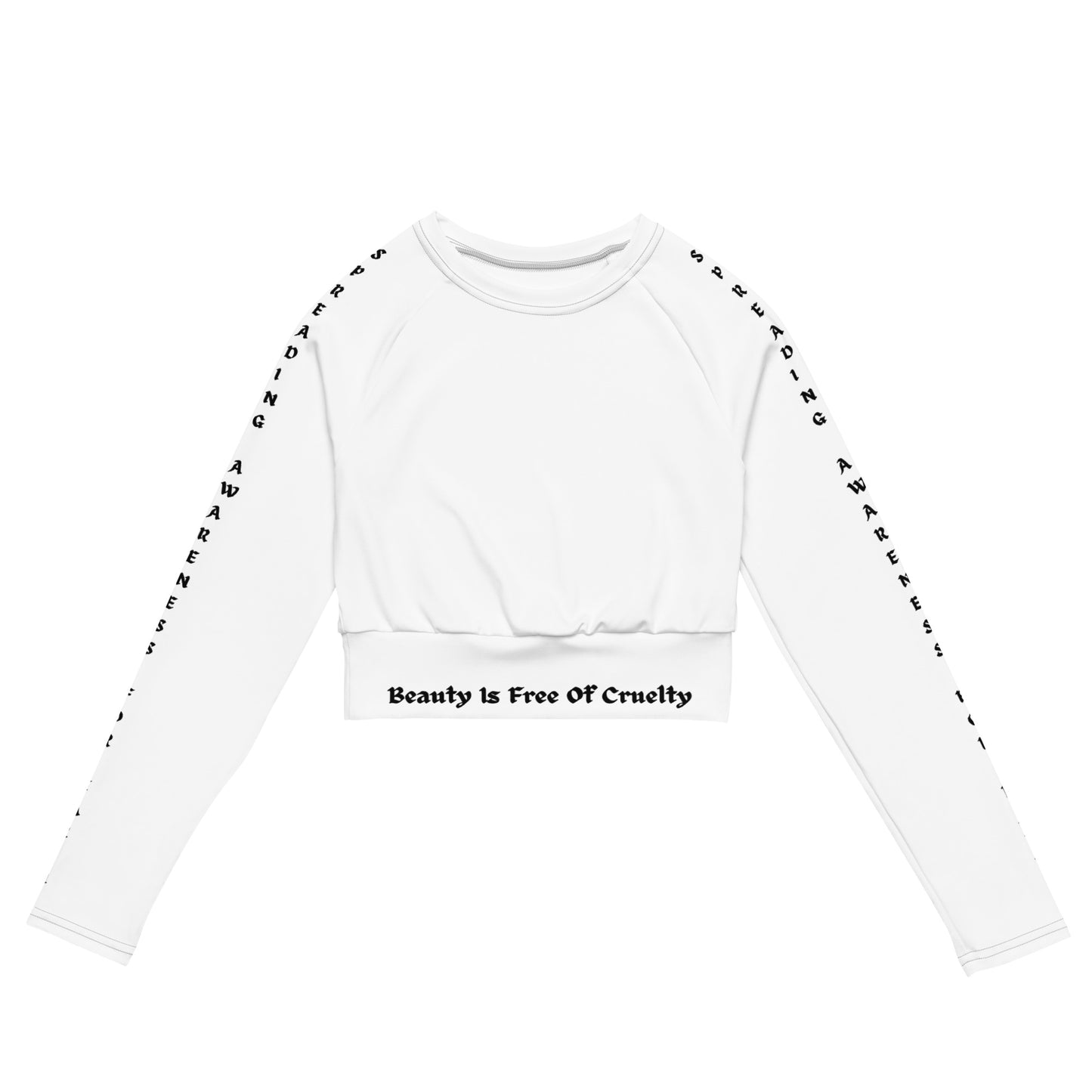 Recycled long-sleeve crop top