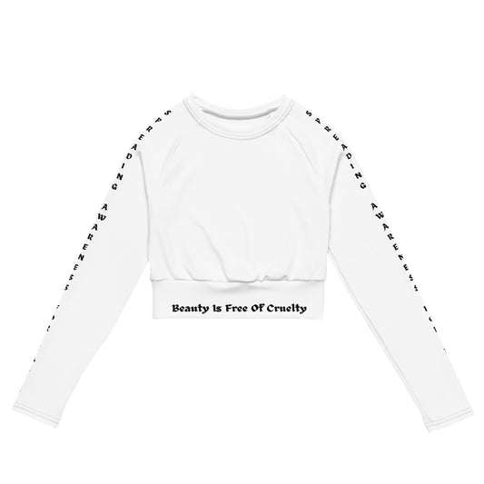 Recycled long-sleeve crop top