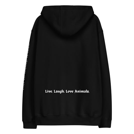 Organic/Eco Hoodie + Live. Laugh. Love Animals