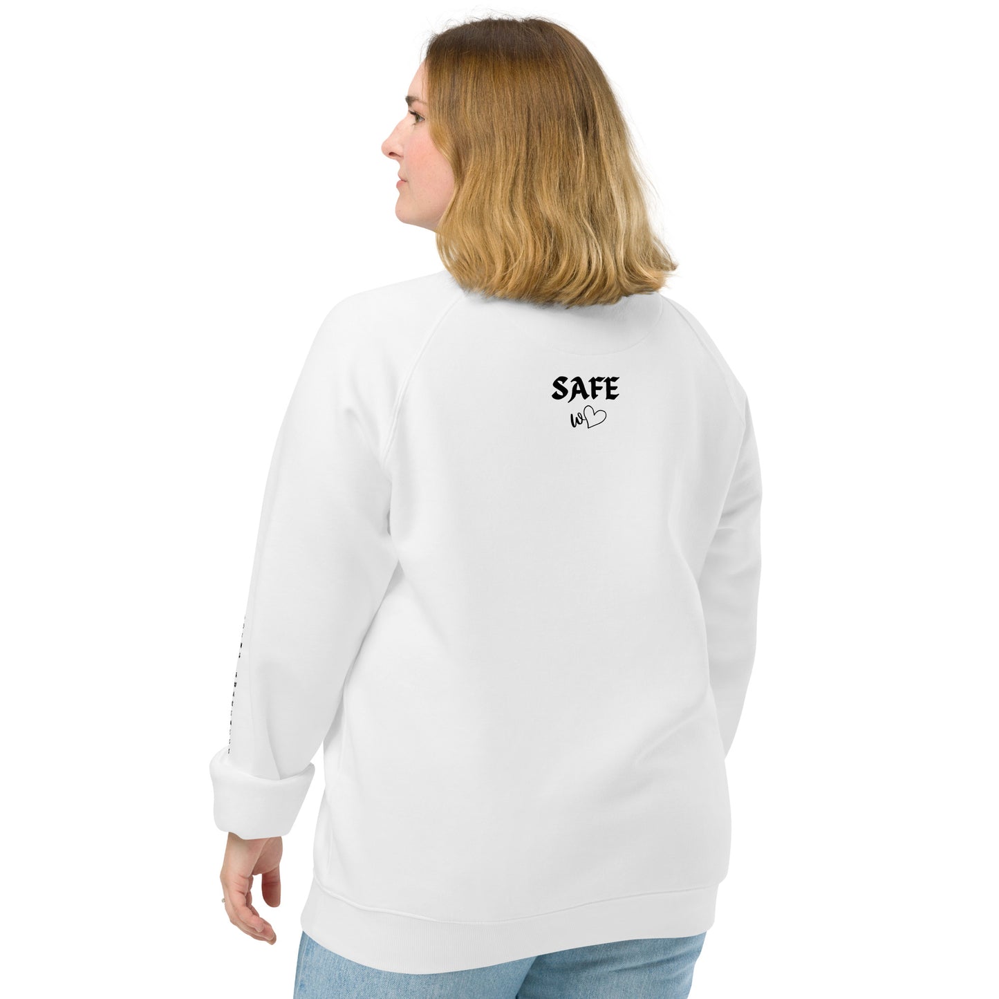 Unisex organic raglan sweatshirt