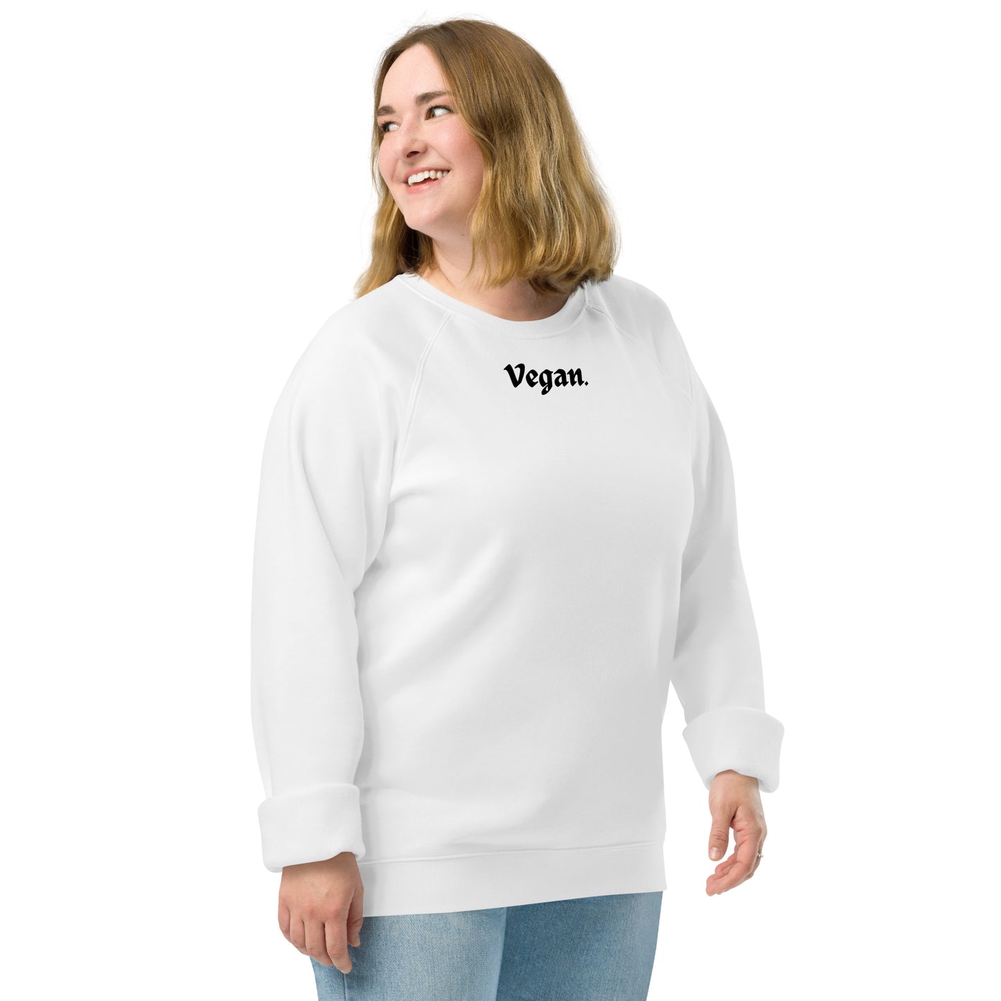 Unisex organic raglan sweatshirt